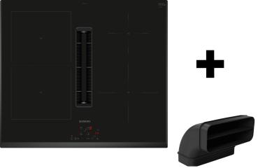 Siemens ED651BGA7 - ED651BS16E + HZ9VDSB2, Kochfeld mit Dunstabzug (Induktion), Flachkanal, 60 cm, 5 Jahre Garantie!
